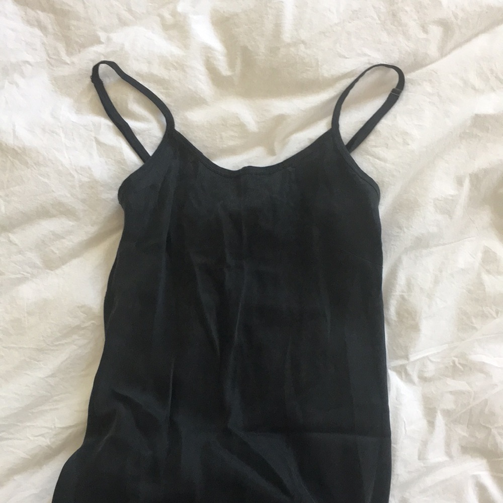 “Flannel” brand 100% Silk Black Slip Dress Size 0